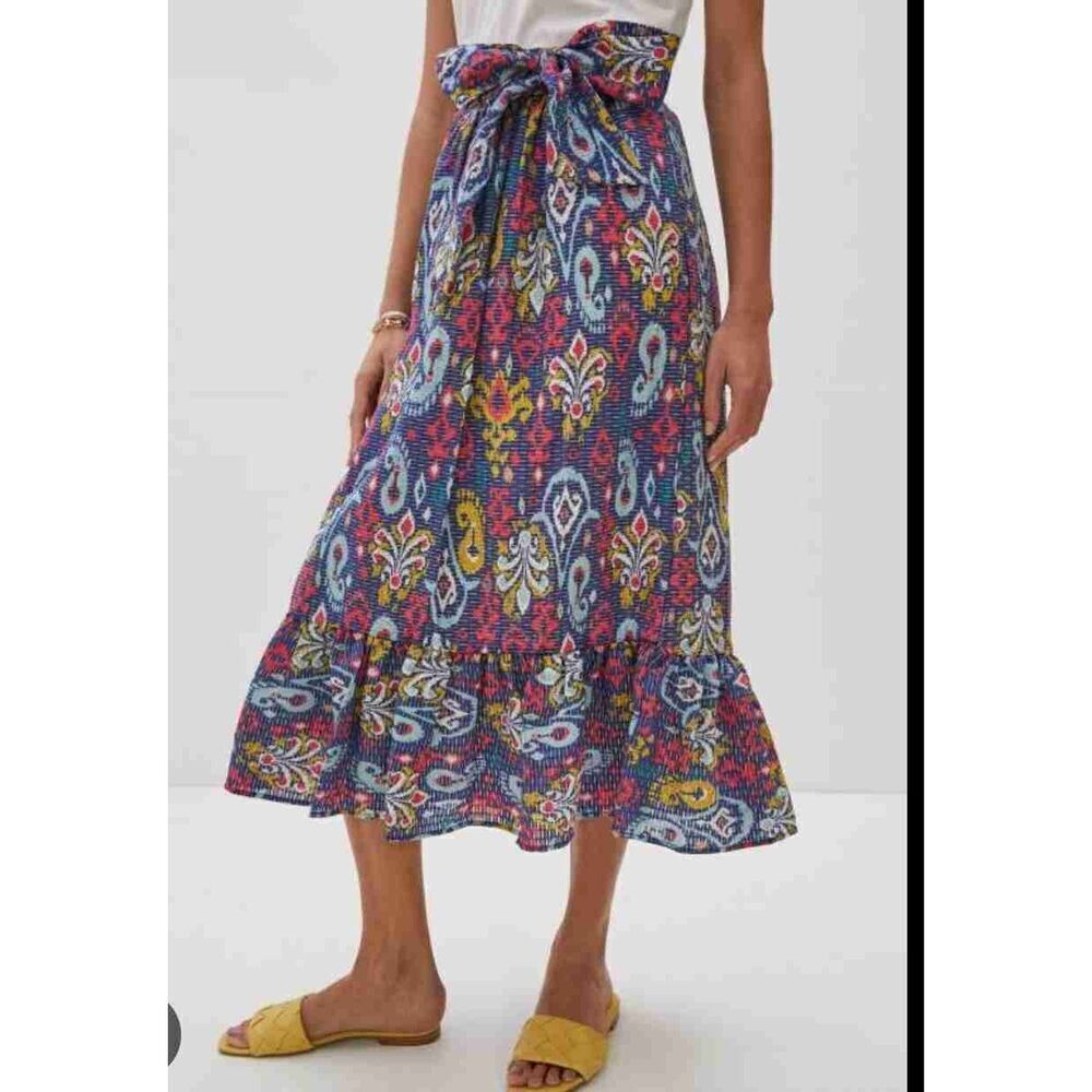 Anthropologie Multicolor Patterned Midi Skirt